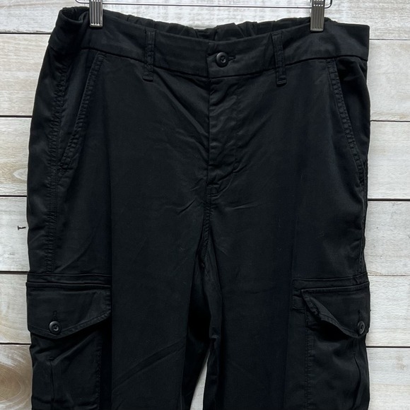 American Eagle Pants Womens 10 Black Cargo Baggy Wide Leg High Rise Grunge - Picture 3 of 12